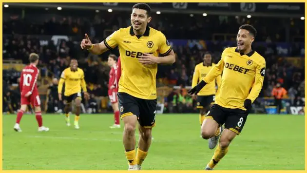 Andre Trindade celebrates his stoppage-time winner against Liverpool