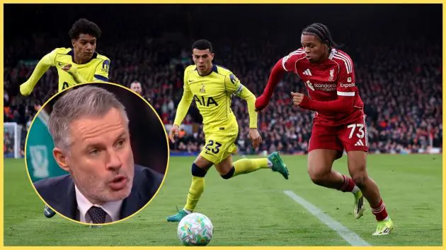 Jamie Carragher praised Rio Ngumoha's display on his first Premier League start