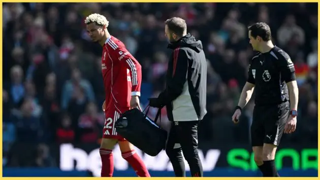 Hugo Ekitike went off injured in Liverpool's defeat at Brighton