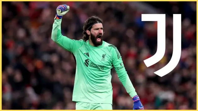Juventus are reportedly hoping to sign Alisson from Liverpool for free