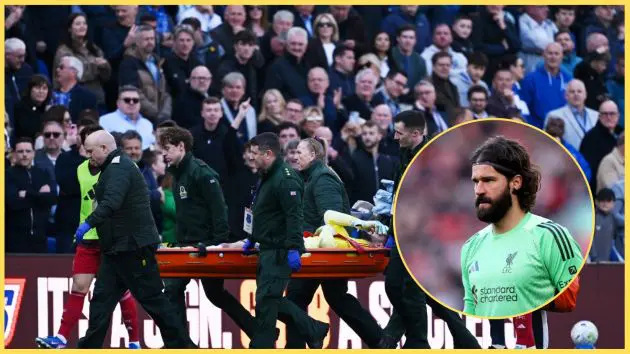 Alisson Becker is hoping to return soon, with Giorgi Mamardashvili going off injured against Everton