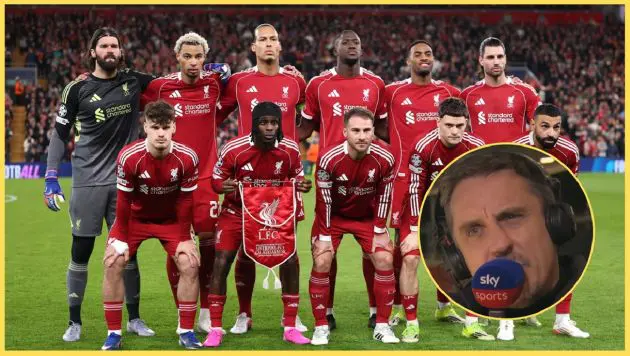 Gary Neville named Dominik Szoboszlai's free kick against Arsenal as his goal of the season