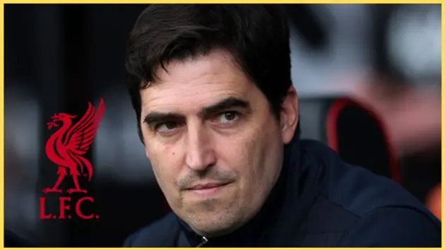 Andoni Iraola watches on from the dugout