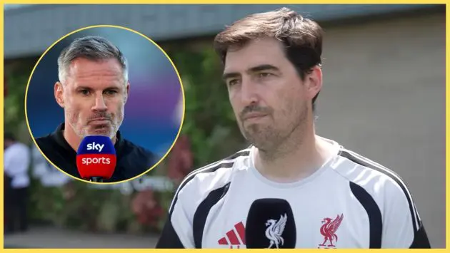 Jamie Carragher has voiced concerns about Andoni Iraola's lack of coaching experience in European competition