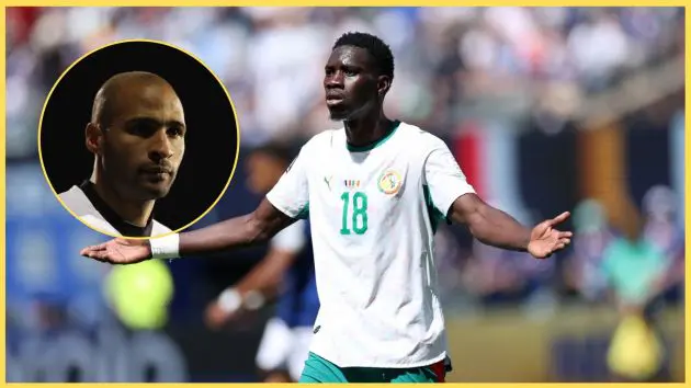 Ismaila Sarr and (inset) his agent Diomansy Kamara