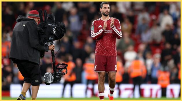 Dominik Szoboszlai applauds after Liverpool's win over Spurs